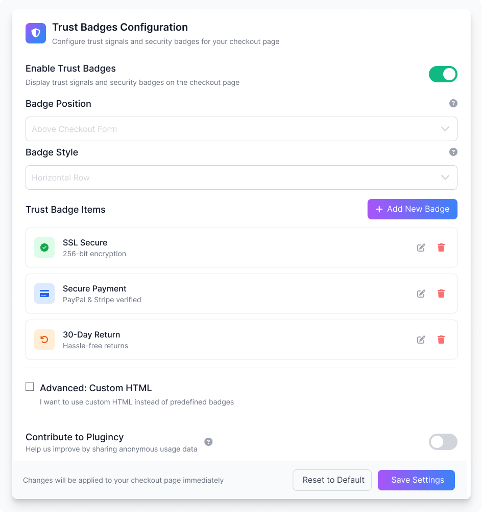 Trusted Badges for WooCommerce Checkout