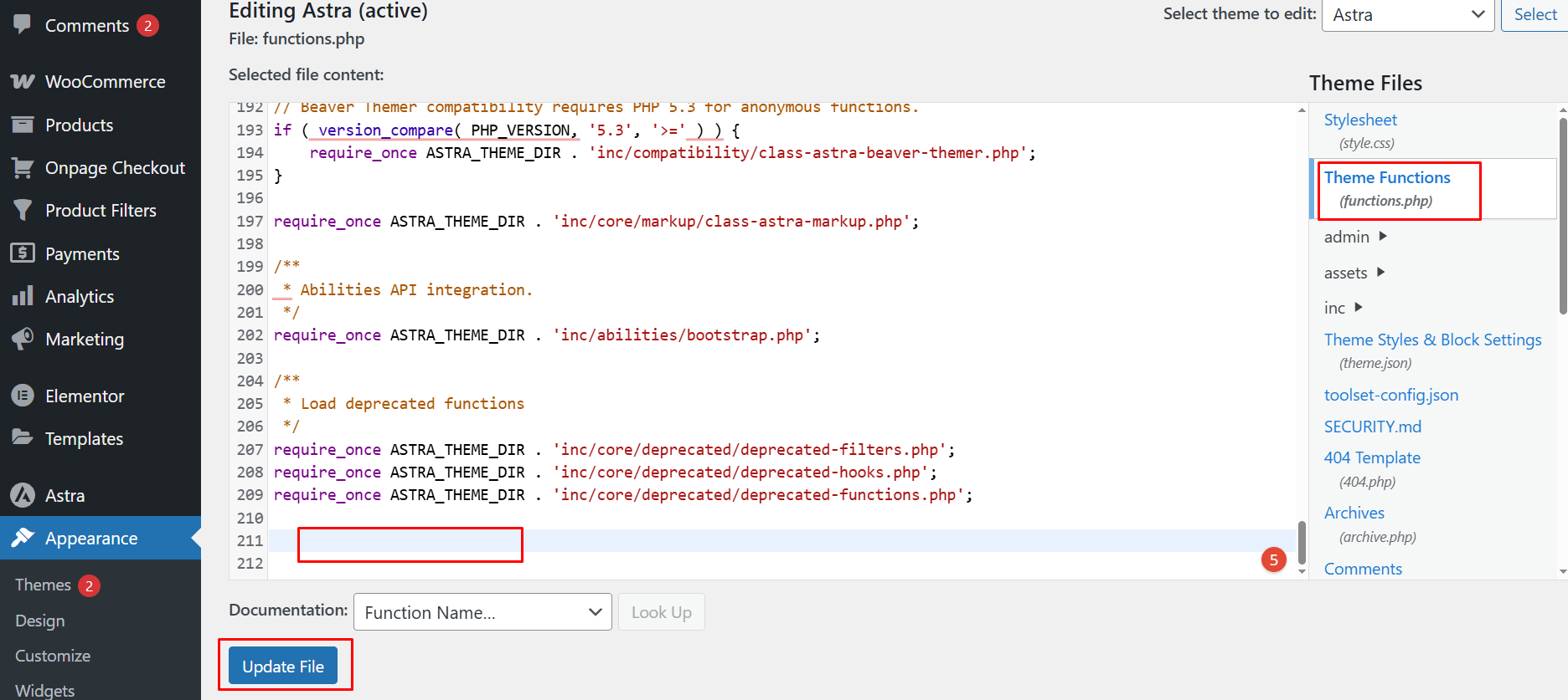 Add the Code to Your Theme (Only use if you know your theme files)
