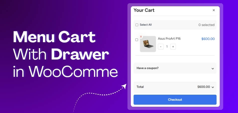 How to Add a Menu Cart With Drawer in WooCommerce