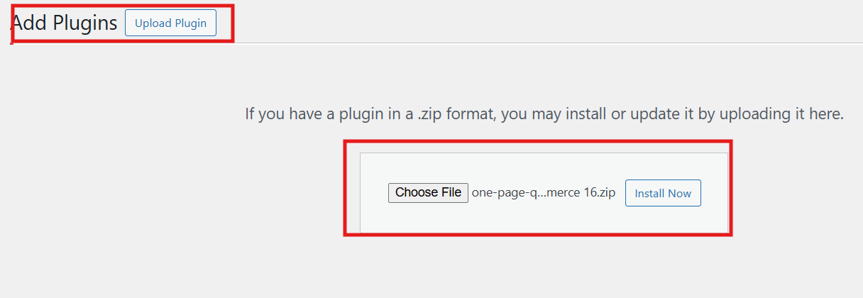 Upload the ZIP file and click Install Now
