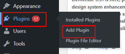 click Plugins → Add Plugin