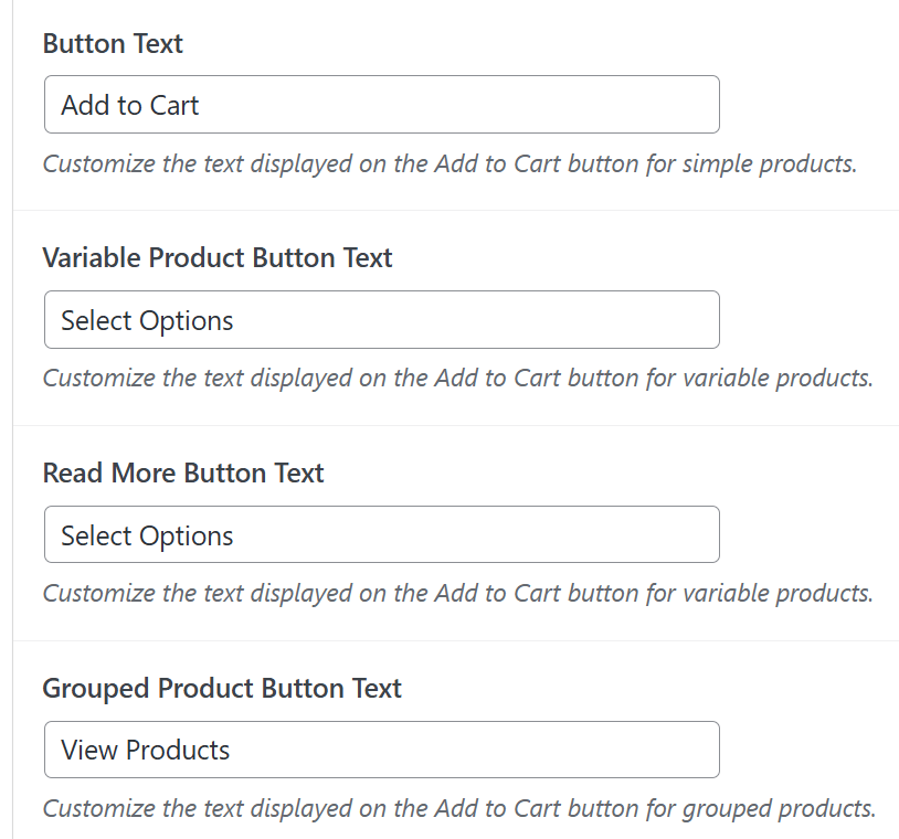 configure button style settings