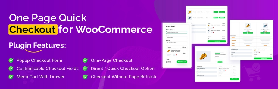 onepage quick checkout plugin by plugincy