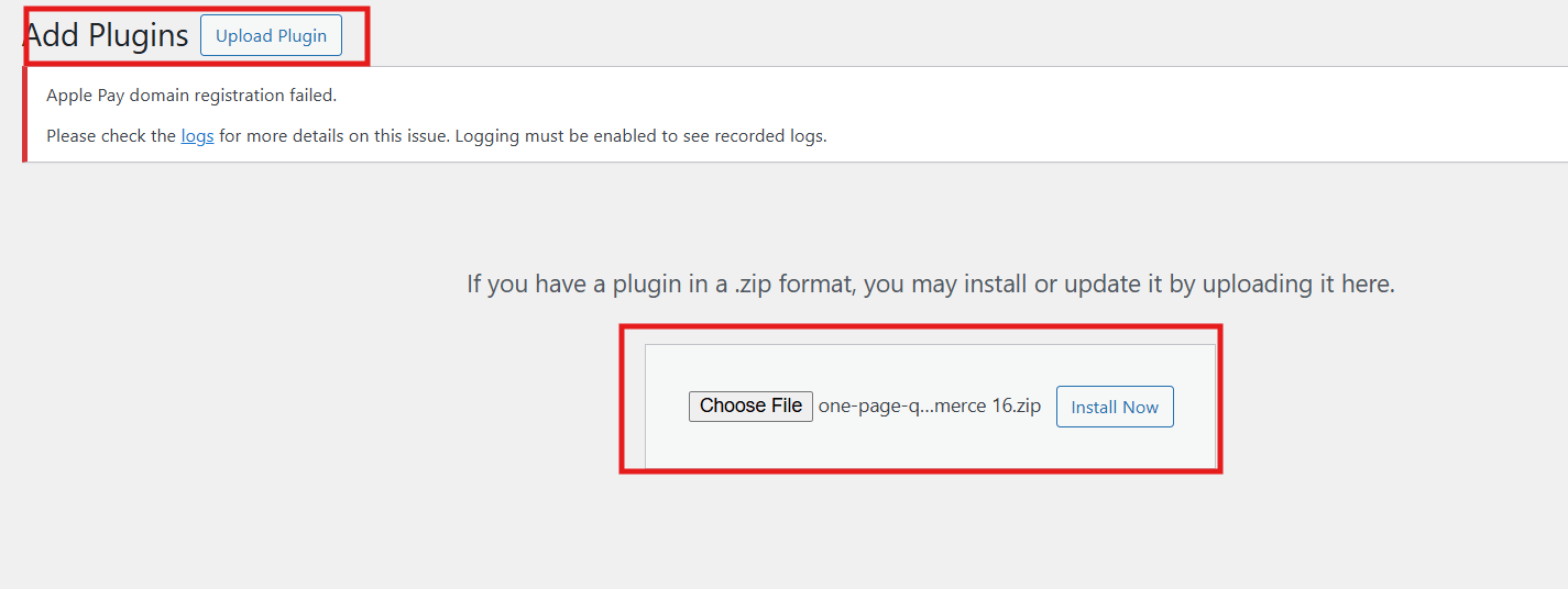 upload the pro version of One Page Checkout Plugin